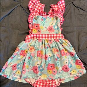 Pete and Lucy Floral Baby Dress with Ruffle Straps